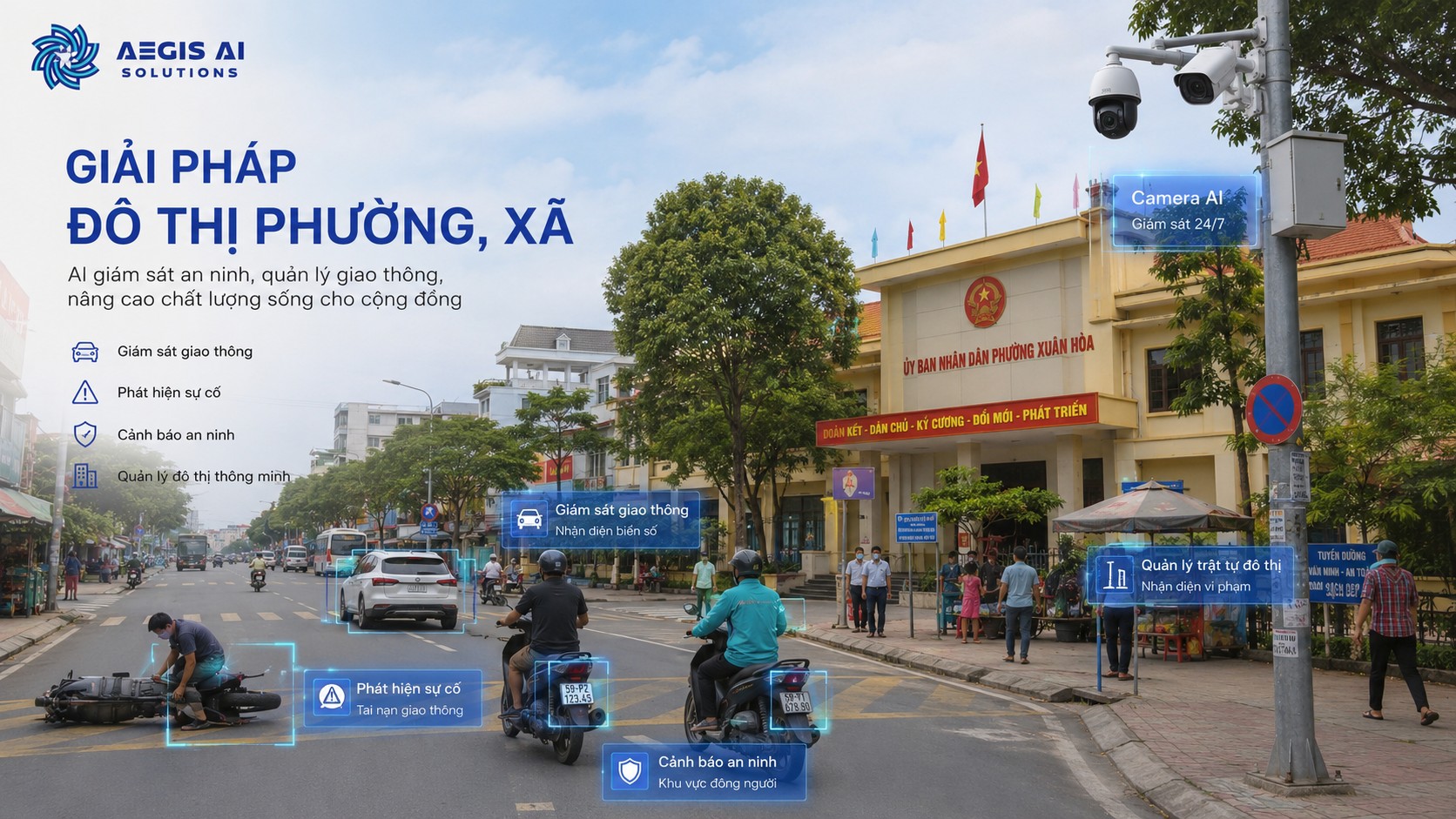 Giải pháp AI giám sát đô thị phường xã tại Việt Nam của Aegis AI Solutions