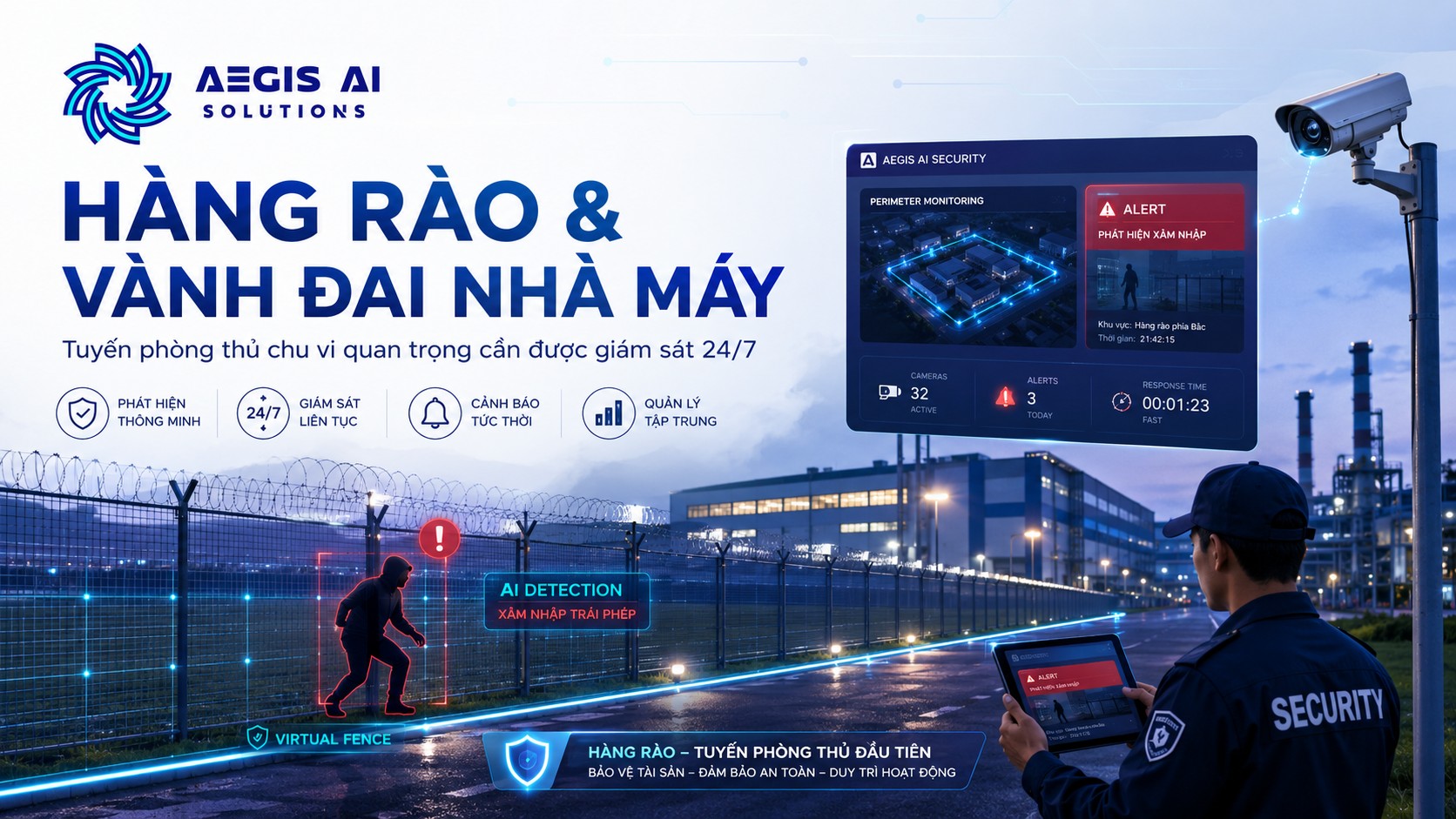 Hàng rào và vành đai nhà máy-Aegis AI