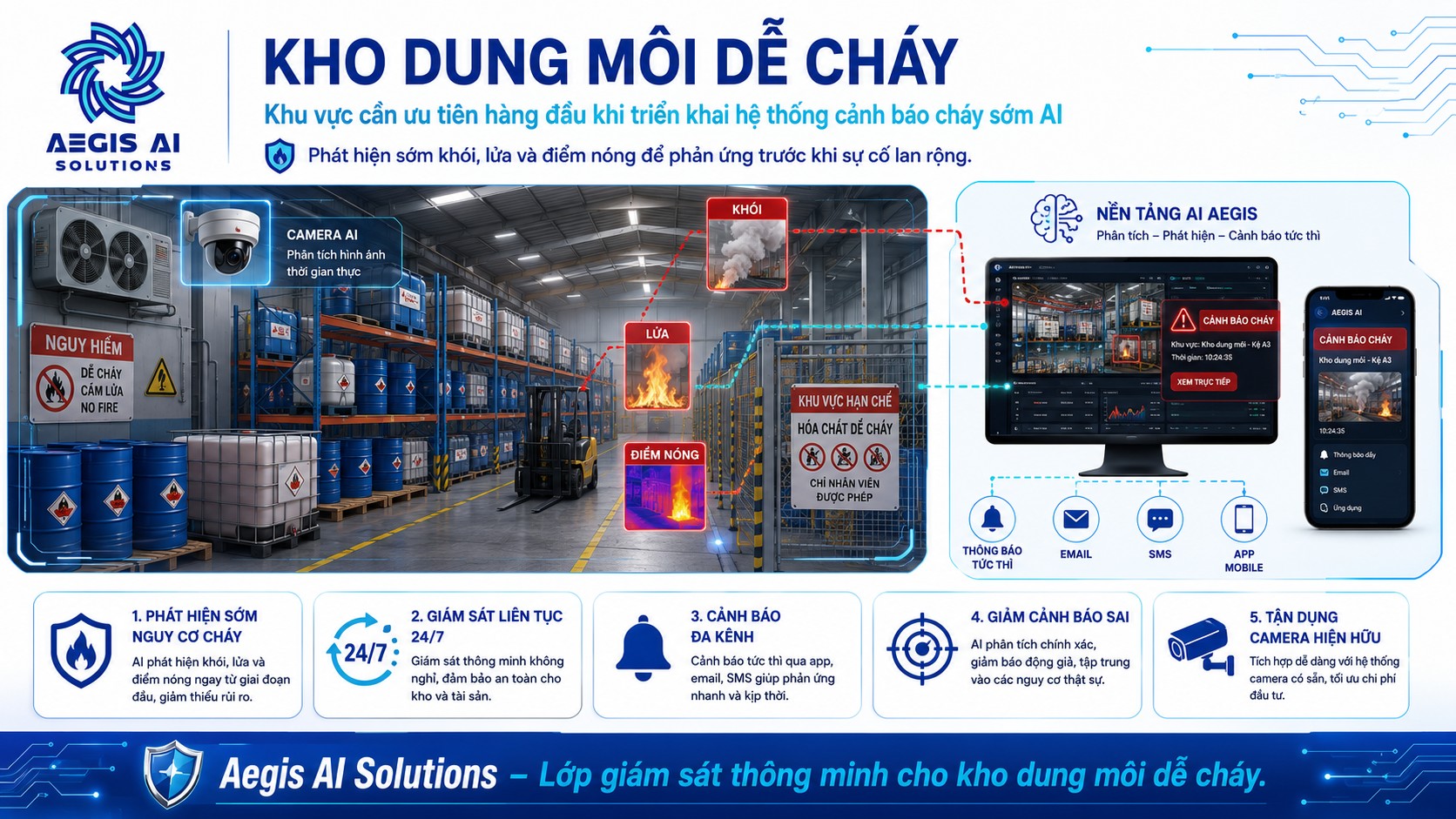 Khu dung môi dễ cháy-Aegis AI