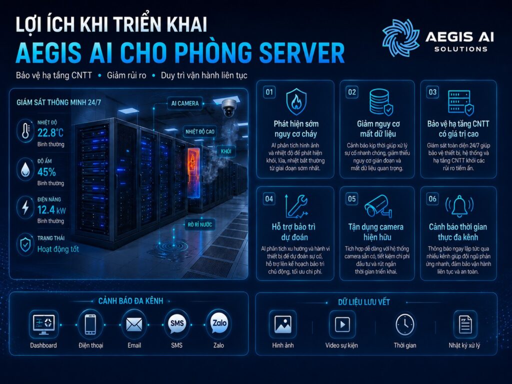 Lợi ích khi triển khai Aegis AI cho phòng server-Aegis AI