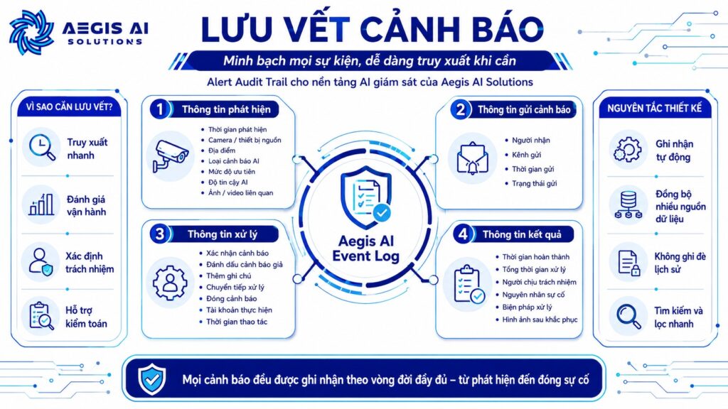 Lưu vết cảnh báo-Minh bạch mọi sự kiện, dễ dàng truy xuất khi cần_Aegis AI